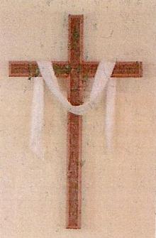 Peter Etcheto carved the cross in our sanctuary.